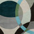 6' Blue and Gray Contemporary Round Wool Area Throw Rug - IMAGE 3