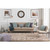 6' Brown and Stone Blue Hand Tufted Round Area Throw Rug - IMAGE 2