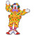 Club Pack of 12 Vibrantly Colored Jointed Circus Clown Party Decors 30" - IMAGE 1