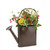 17" Brown and Yellow Gerbera Daisy Artificial Spring Floral Arrangement with Watering Can - IMAGE 2