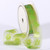 Lime Green Sheer Organza Spring Flowers Craft Ribbon 1" x 50 Yards - IMAGE 1