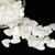 Club Pack of 200 White Solid Small Satin Hearts 1" - IMAGE 1
