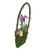 15" Purple and Green Mixed Berry and Butterfly Artificial Wall Basket Decoration - IMAGE 2