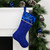 17" Blue and Silver Embroidered 'Diva' Christmas Stocking with Cuff - IMAGE 2