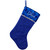 17" Blue and Silver Embroidered 'Diva' Christmas Stocking with Cuff - IMAGE 1