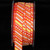 Orange and White Striped Polka Dot Wired Craft Ribbon 0.5" x 54 Yards - IMAGE 1