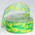 Green and Yellow Retro Daisies Organza Wired Craft Ribbon 1.5" x 27 Yards - IMAGE 2