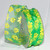 Green and Yellow Retro Daisies Organza Wired Craft Ribbon 1.5" x 27 Yards - IMAGE 1
