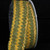 Sage Green and Yellow Chevron Striped Chenille Wired Craft Ribbon 1.5" x 40 Yards - IMAGE 1