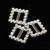Club Pack of 400 Silver Rhinestone Square Buckles 0.75" - IMAGE 1