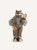 14.5" Brown and Gray Fox holding Holly Berries Christmas Tabletop Figures - IMAGE 1