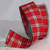 Red and White Plaid Craft Ribbon 1.5" x 50 Yards - IMAGE 1