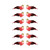 Pack of 12 Delightful Red and Black Bird Christmas Ornaments 5.5" - IMAGE 1