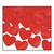 Club Pack of 12 Red Fanci-Fetti Heart Celebration Confetti Bags 1 oz. - IMAGE 1