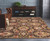 8' x 8' Brown and Ivory Contemporary Hand Tufted Floral Square Wool Area Throw Rug - IMAGE 2