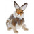 Set of 2 Lifelike Handcrafted Extra Soft Plush Brown Hare Rabbit Stuffed Animals 10.5" - IMAGE 1