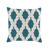 18" Teal Blue and Gray Geometric Decorative Square Throw Pillow - Down Filler - IMAGE 1