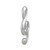 12.25" Silver Symphony Shiny Musical Treble Clef Christmas Ornament - IMAGE 2