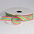 Green and Pink Striped Grosgrain Craft Ribbon 1" x 55 Yards - IMAGE 2