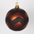 Copper Brown and Black 2-Finish Shatterproof Chevron Christmas Ball Ornament 6" (150mm) - IMAGE 1