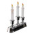 LED Lighted 3-Tier Glitter Candelabra Christmas Decor - 9" - IMAGE 2