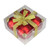 4ct Red Flocked Flourish Shatterproof Matte Christmas Ball Ornaments 2.75" (70mm) - IMAGE 2