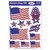 Club Pack of 132 Red and Blue Patriotic Window Cling Decorations 17" - IMAGE 1