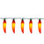 10 Orange LED Chili Pepper Summer Patio String Lights - 6 ft Green Wire - IMAGE 2