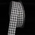Black and White Gingham Cut Edge Craft Ribbon 1" x 132 Yards - IMAGE 1