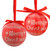 6ct Red and White Nordic-Inspired Decoupage Shatterproof Christmas Ball Ornament Set 2.75" (60mm) - IMAGE 1