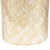 Floral Cut-Out Pillar Candle Lanterns - 10" - Gold and White - Set of 3