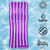 72" Inflatable Purple and White Cool Stripe Swimming Pool Mattress Float - IMAGE 6