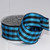 Black and Blue Gingham Wired Woven Edge Craft Ribbon 1.5" x 27 Yards - IMAGE 2