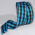 Black and Blue Gingham Wired Woven Edge Craft Ribbon 1.5" x 27 Yards - IMAGE 1