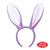 Unisex Bunny Ears Adult Costume Party Headbands - One Size - Purple - Pack of 12 - IMAGE 4