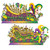 Mardi Gras Jester Float Wall Decor - 67" - Purple and Green - Pack of 24 - IMAGE 2