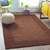 9.75' x 9.75' Solid Cocoa Brown Hand Loomed Square Wool Area Throw Rug - IMAGE 2