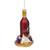 5" Red "Merlot" Wine Bottle and Cheese Platter Christmas Glass Ornament - IMAGE 2