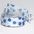 White and Royal Blue Retro Daisies Organza Wired Craft Ribbon 1.5" x 27 Yards - IMAGE 2