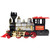 Animated Smoky Christmas Train Set with Sound and Light - Black and Red - 20 -Piece - IMAGE 6