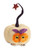 10" Cream and Orange Owl Pumpkin with Star Autumn Tabletop Decor - IMAGE 1