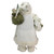 24" Green and White Graceful Standing Santa Claus Christmas Figure with Teddy Bear - IMAGE 4
