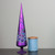 18.5" Purple and Blue Glitter Peacock Gem Christmas Tree Topper - Unlit - IMAGE 2