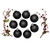 Shiny Glass Christmas Ball Ornaments - 3.25" (80mm) - Black - 8ct - IMAGE 2