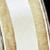 Champagne Gold and White Striped Organdy Margaritte Craft Ribbon 1" x 60 Yards - IMAGE 1