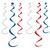 Club Pack of 36 Red and Blue Twirl Whirly Hanging Decorations 36" - IMAGE 1
