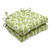Victorian Reversible Chair Pads - 16" - Green and White - Set of 2 - IMAGE 1