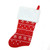 19" Red and White Embroidered Snowflake Cuffed Christmas Stocking - IMAGE 3