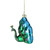 4.25" Blue and Green Peacock Glittered Glass Christmas Ornament - IMAGE 2