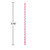 Striped Disposable Bendable Straw Party Favors - 7.75" - Candy Pink and White - Club Pack of 144 - IMAGE 2